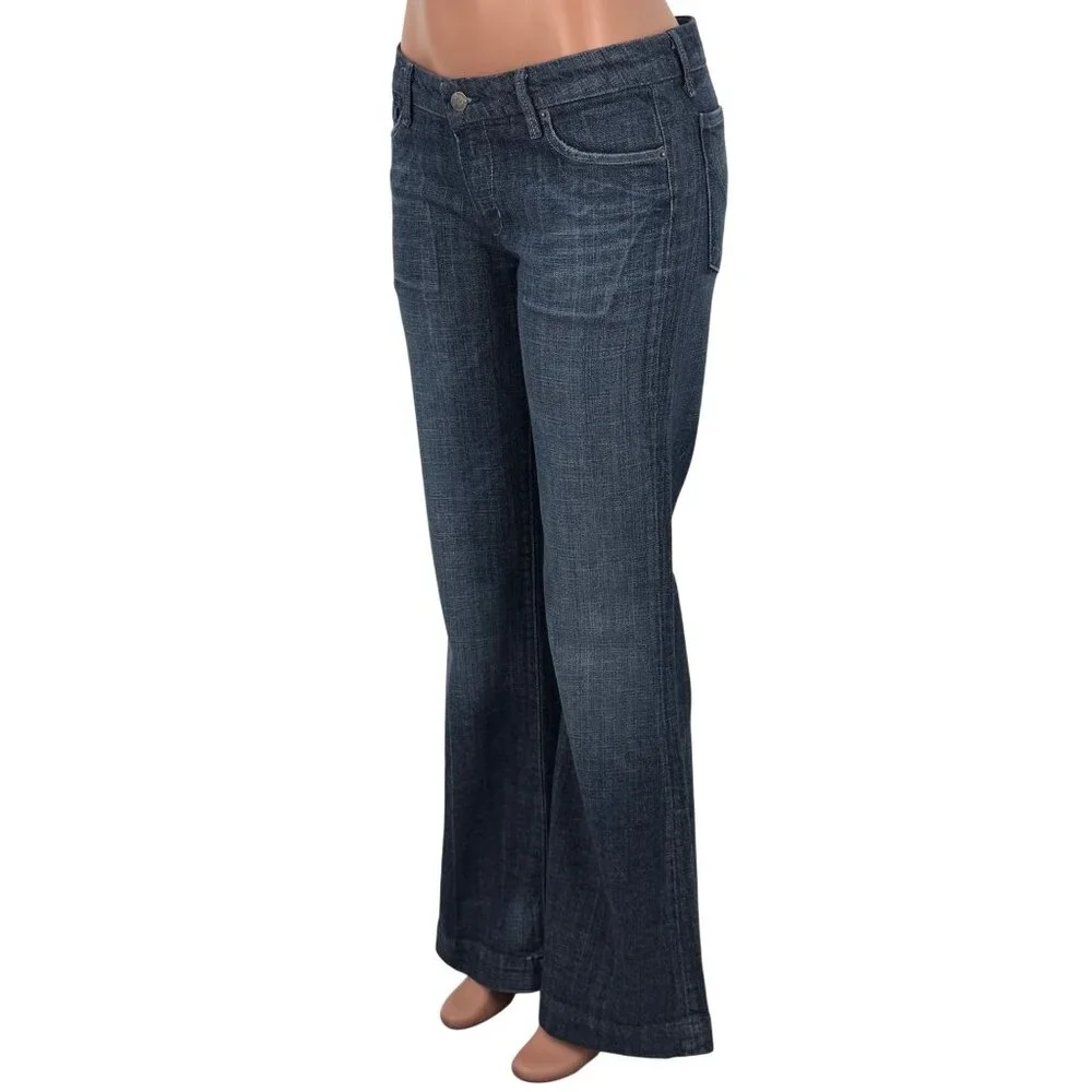 Vintage Citizens Of Humanity Low Rise Flare Jeans 30 | Y2K McBling Boho Grunge - Picture 5 of 16